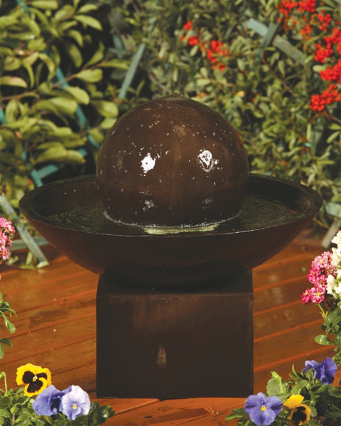 Wok With Ball and Pedestal Fountain